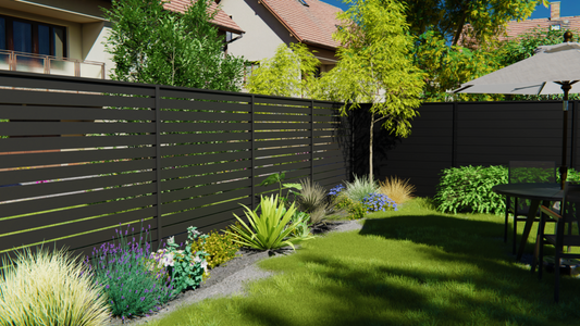 DuraPost SLEEK® fence in half privacy, half screen 